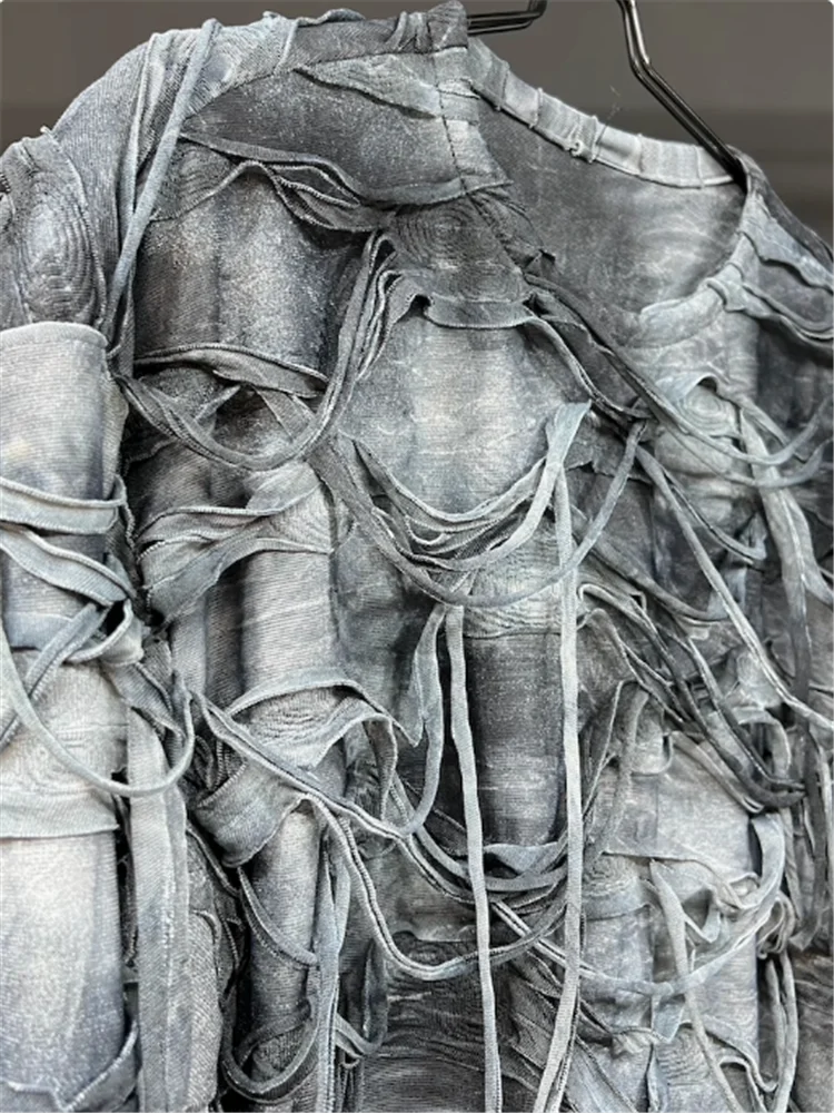 التصميم الأصلي 2025 تي شيرت جديد فضفاض غير رسمي بأكمام طويلة مصبوغ بربطة عنق للرجال والنساء