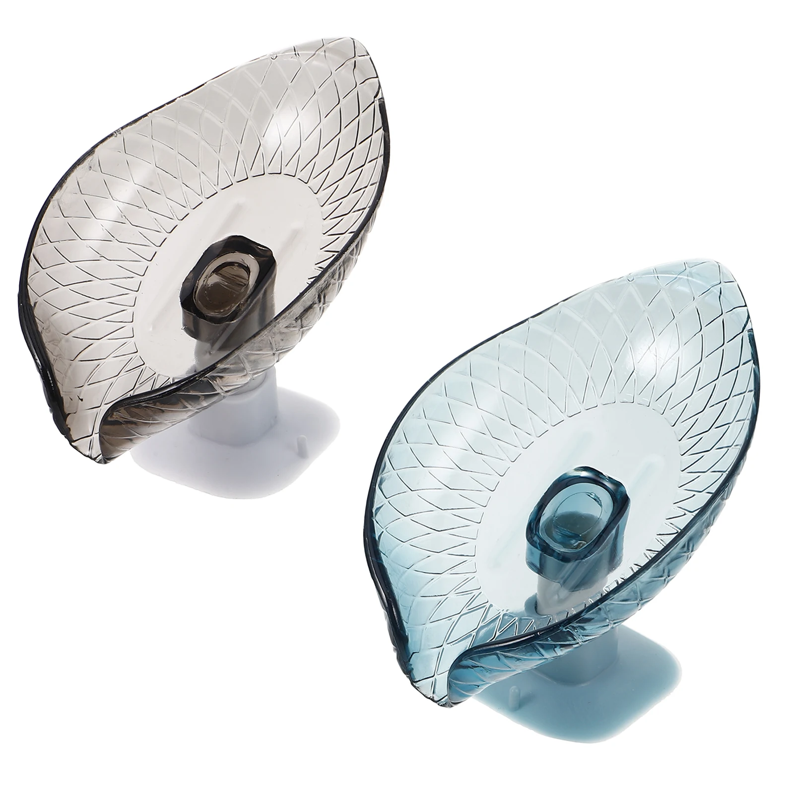 

2Pcs Self Draining Soap Dish Compact Leaf-Shaped Soap Holder for Bathroom Shower Kitchen Countertop Non-Slip Suction Base