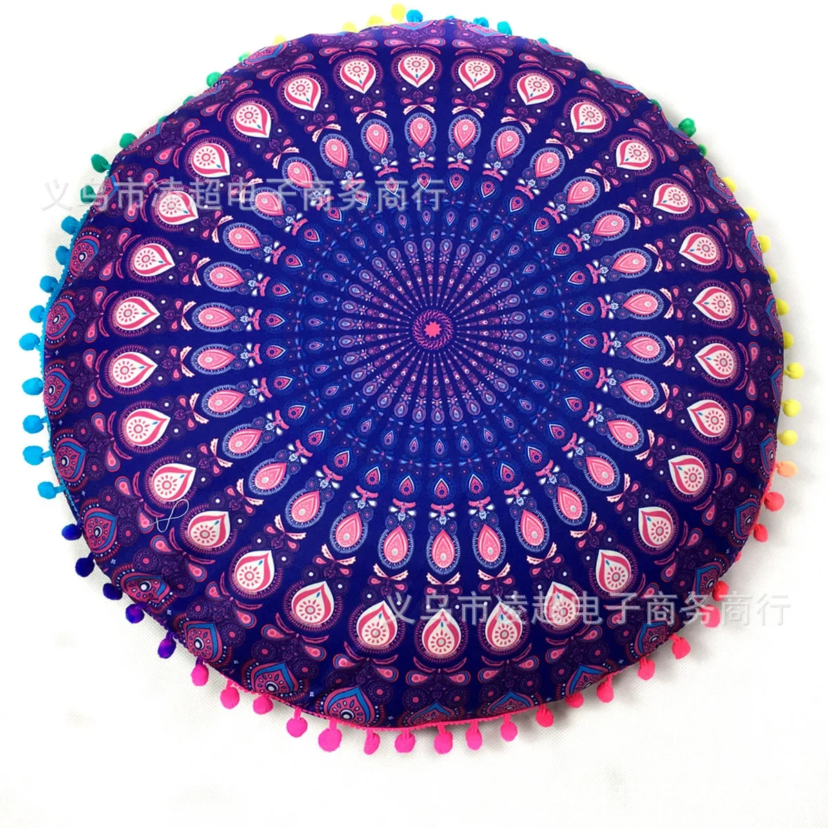 43CM Round Mandala  Pillowcase Bohemian Cushion Cover Floor Cushion Pillows Cover Home Hotel Pillows Flower Printed Pillowcase