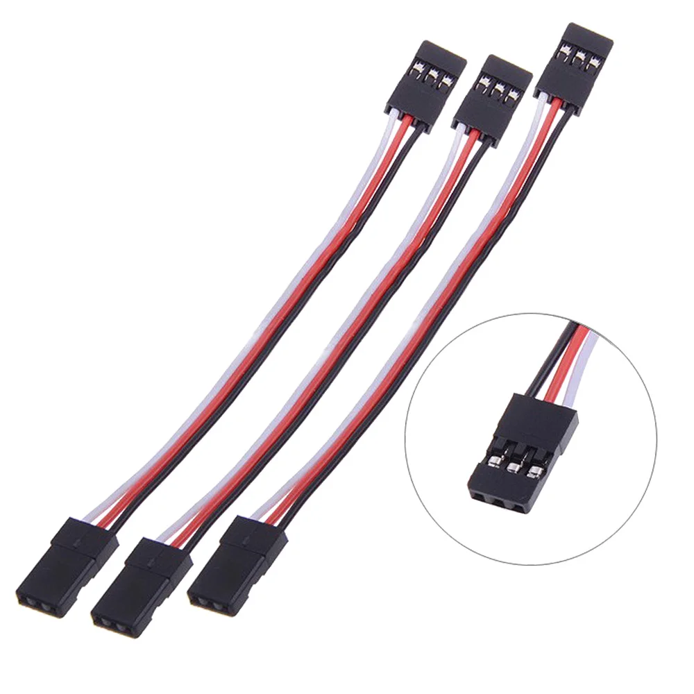 10pcs/lot 100/150/200/300mm Servo Extension Cable Lead Wire Cable Male To Male For JR Plug Servo Plane Quadcopter Car Truck Toys