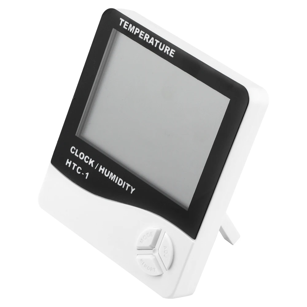 HTC-1 LCD Electronic Digital Temperature Humidity Meter Home Thermometer Hygrometer Indoor Outdoor Weather Station Clock