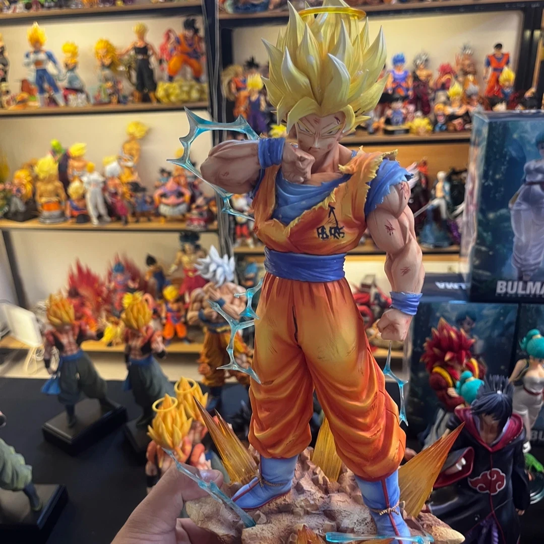 JG Studio Dragon BallZ Infinite Super Saiyan 2 Goku Form SSj3 11.81 بوصة/34 سنتيمتر يمكن أن تكون متوهجة حركة PVC معركة الشكل اللعب الهدايا