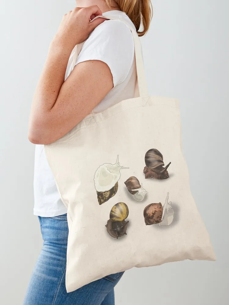 giant african land snail pattern Tote Bag Custom bag Women's shopper bag tote bags men Canvas Tote