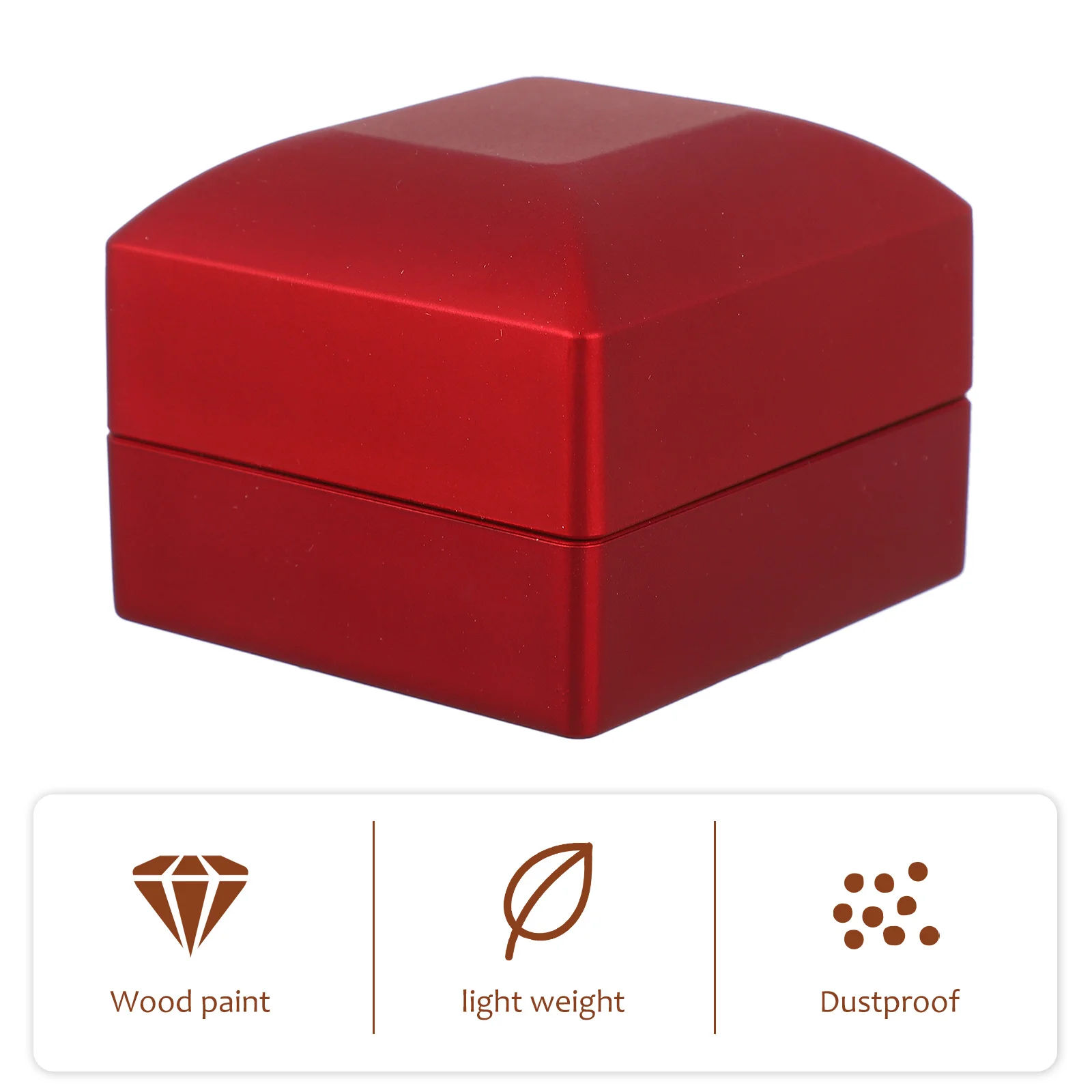 

Proposal Ring Box Rings Packing Container Jewelry Storage Organizer Case LED Lamp Shine