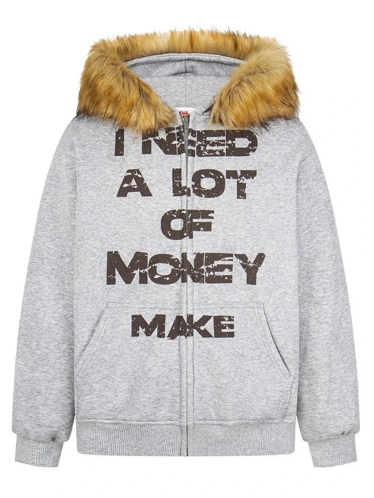 رجل هوديي الشارع الشهير الأسود فو الفراء هود زمم البلوز إلكتروني طباعة تصميم فضفاض صالح صوف مبطن الاتجاه الرجعية موضة جديدة