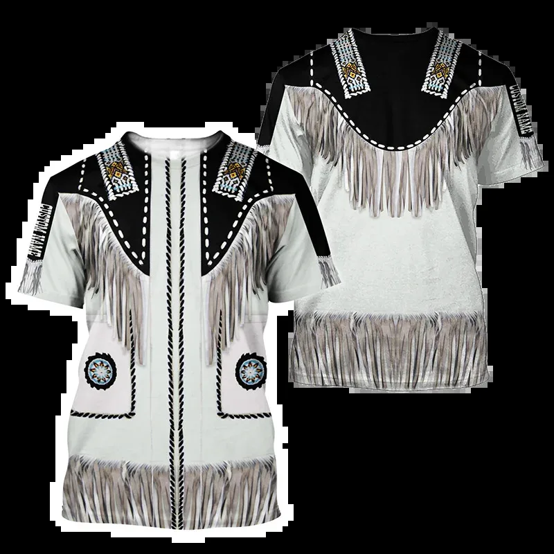 قبعات رعاة البقر الغربية الجرافيك قميص رجالي للرجال الملابس ثلاثية الأبعاد طباعة الصيف بلايز كبيرة الحجم تي شيرت قصير الأكمام Crewnack موضة عادية