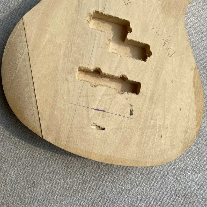 FB023 No Paints Solid Basswood PJB Bass Body Unfinished  4 or 5 String Electric Bass Right Hand  Replace and DIY with Damages