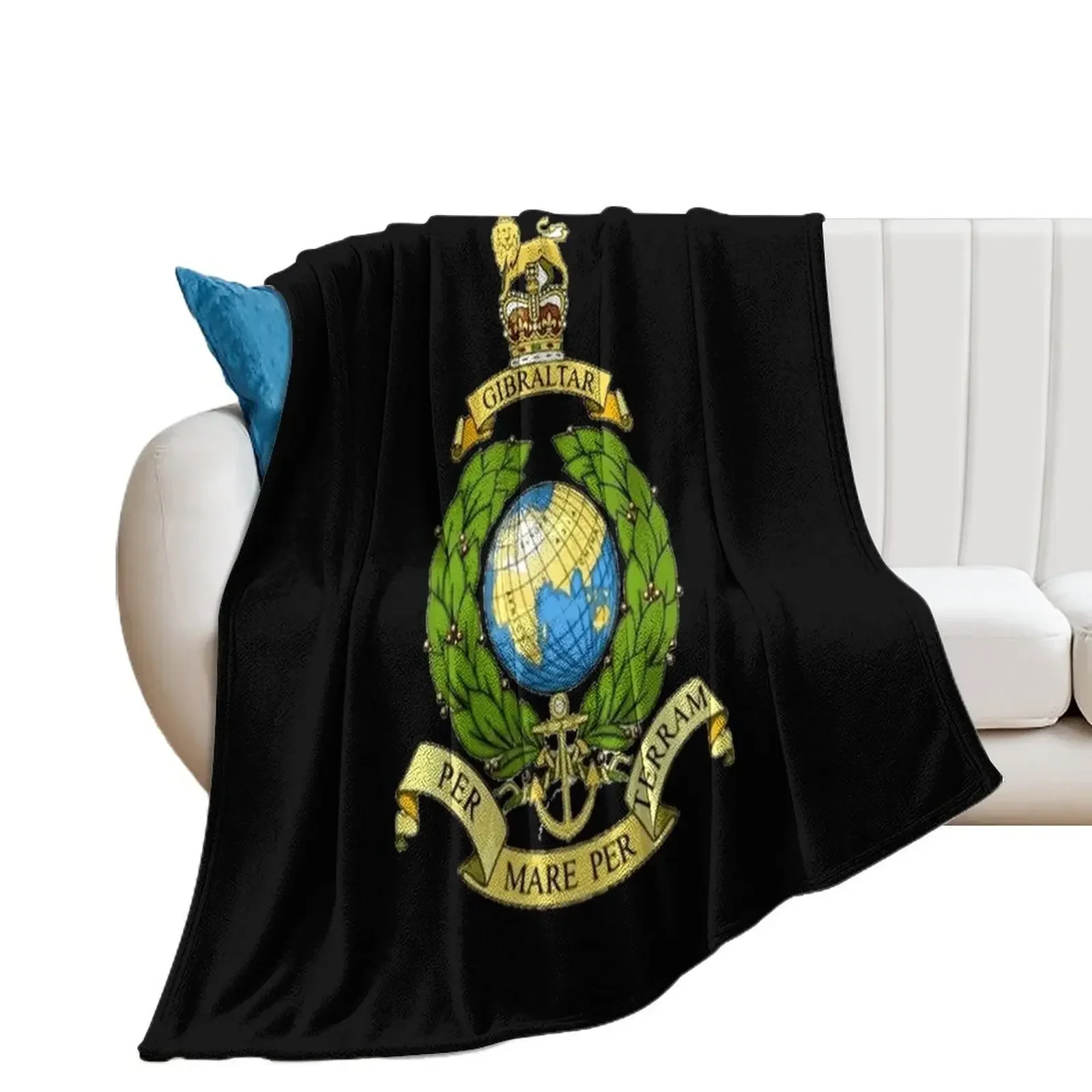 

The Corps of Royal Marines Logo Throw Blanket Blankets Sofas Of Decoration For Baby Luxury Brand Blankets