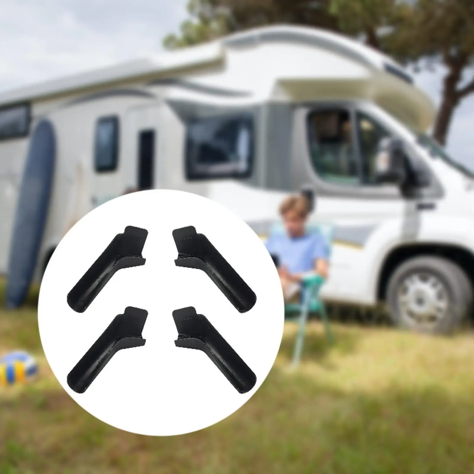 4x RV Gutter Spout Rain Gutter Spout Practical Hardware Easy Installation RV Rainwater Outlet Parts for Rvs Van Boats