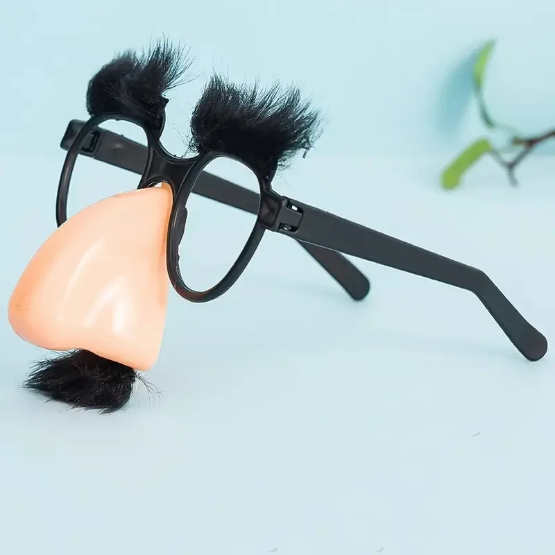 1pc Black Glasses With Eyelash & Nose & Beard Halloween Party Decoration Glasses For Women And Men