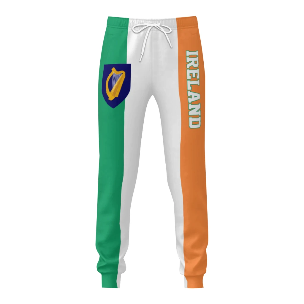 Mens Sweatpants Ireland Flag Irishman Pants with Pockets Joggers Soccer Football Multifunction Sports Sweat With Drawstring