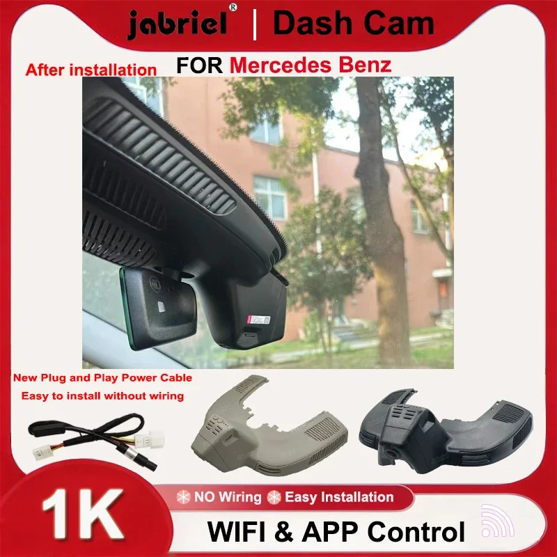 Jabriel 1080P Wifi Plug and Play Dash Cam for Mercedes Benz GLE w167 c292 GLS x166 GLE 350 400 450 500 43 53 63 2019 2020 2021