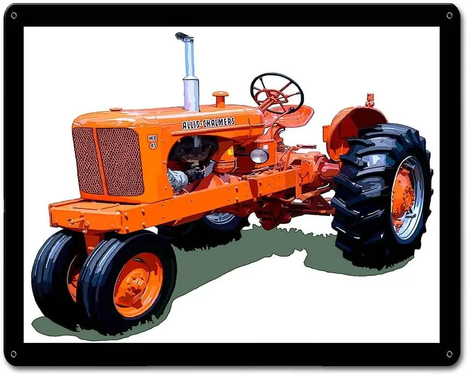 Allis Chalmers D21 Vintage Metal Tin Sign,Wall Decor For Bars,Coffee Bar Decor,Home Wall Decor 12X8 Inch