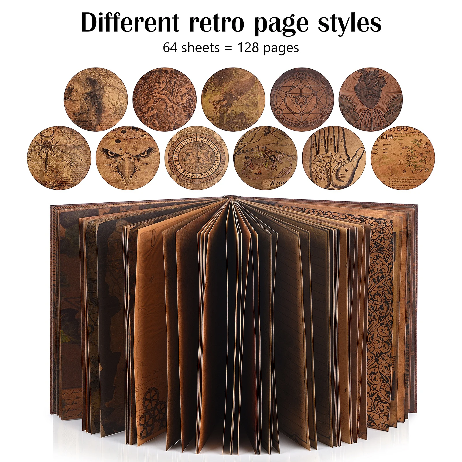 Retro Notebook 132 Page Our Adventure Book DIY Handmade Photo Album Scrapbook Anniversary Constellation Magic Travel Memory Gift