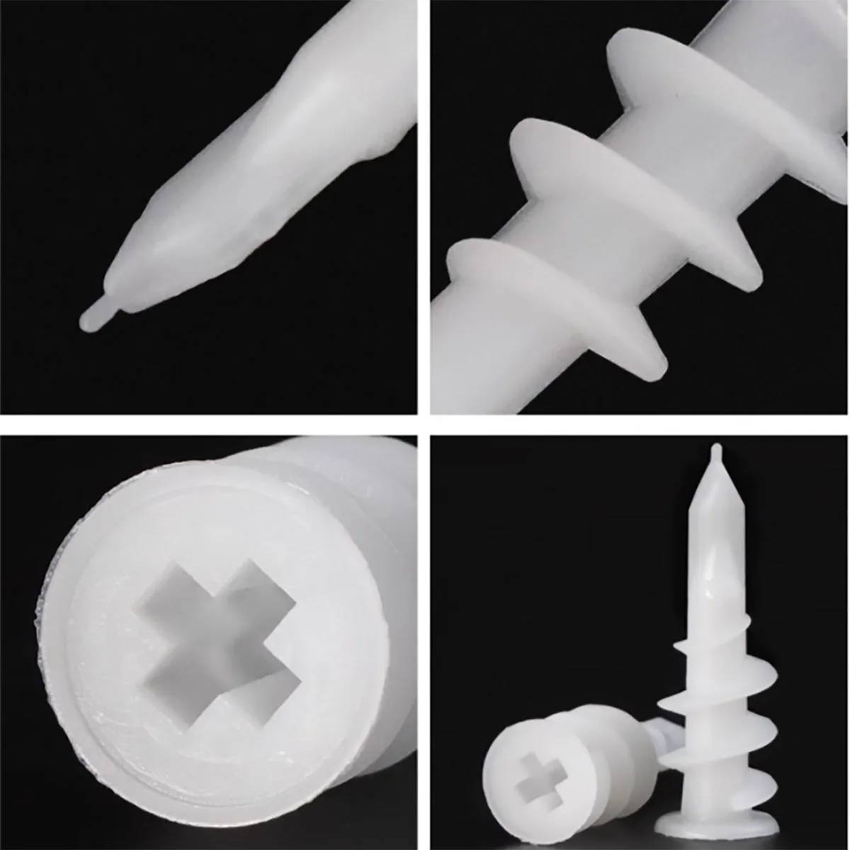 Nylon Gypsum Board Expansion Screw / Screw In Aircraft Expansion Pipe  Plug