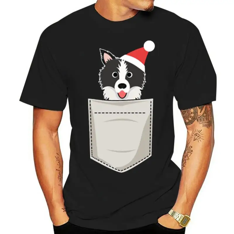 Newest Summer Border Collie Santa Christmas T Shirt For Women Unisex Fitness Adult T-Shirts Streetwear Big Size 3xl 4xl 5xl