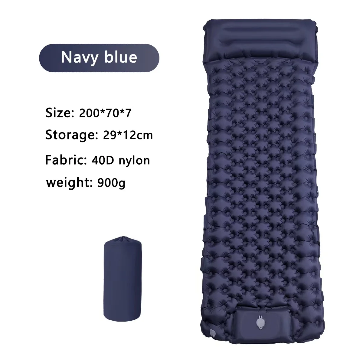 NEW Outdoor Camping Inflatable Mattress Thicken Sleeping Pad with Built-in Pillow & Pump Air Mat for Travel Hiking Climbing