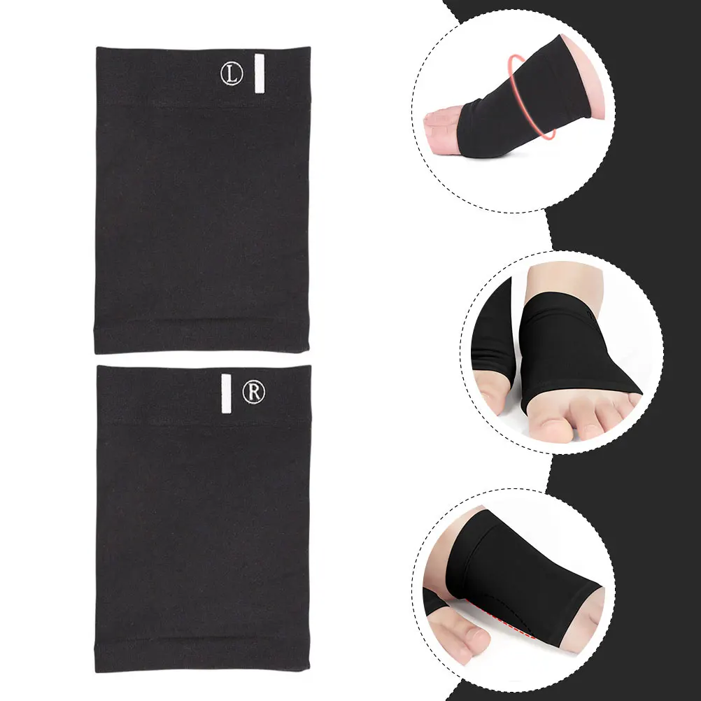 

1 Pair Arch Support Insoles Flatfoot Socks Foot Cushion Pads Comfortable Breathable Footwear Pads For Sports Office Durable