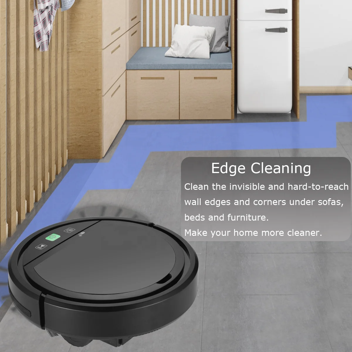 Aspirapolvere e scopa robot intelligenti: controllo WiFi/app, forte aspirazione 2000 Pa, ricarica automatica, spazzatrice e scopa 2 in 1)