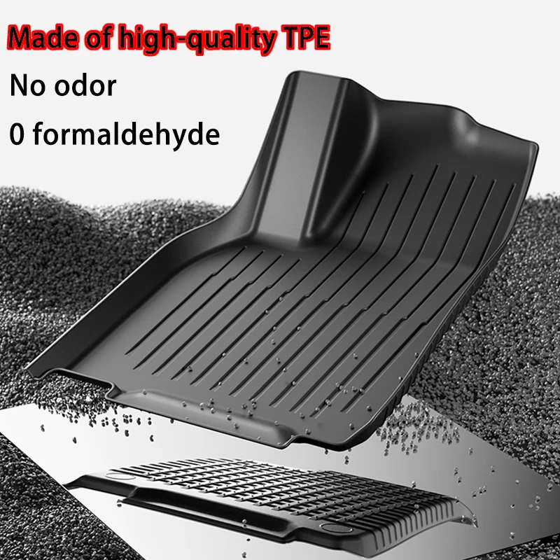 For Tesla Model Y Standard 2026 2025 TPE Car Floor Mats Trunk Mat Complete Set Waterproof Wear-resistant Floor Mats Cargo Liner