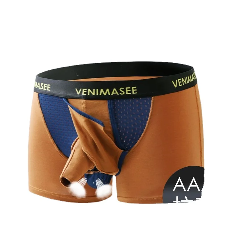 U Convex Boxer Sissy Panties Gay Underpants Big Pouch Boxershorts Penile Hole Briefs Male Large Bag Underwear Men Pantaion Thong