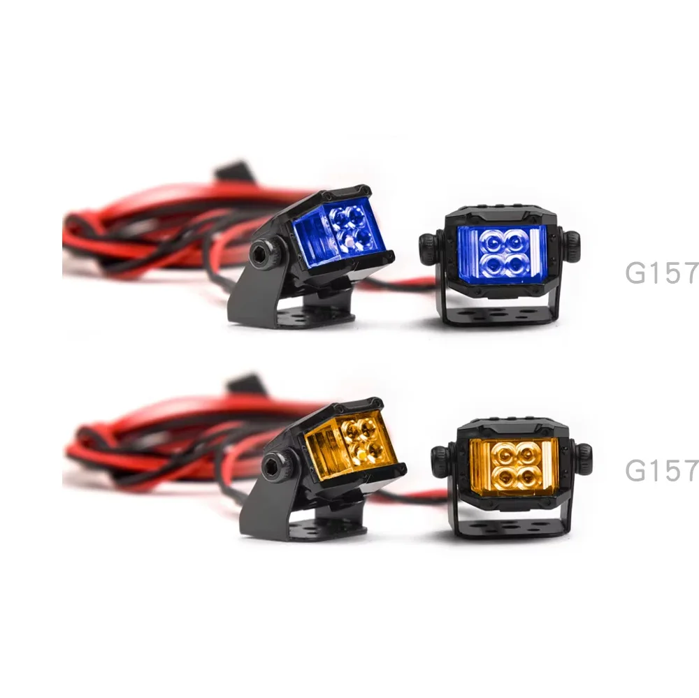 GRC simulation LED light 12mm square spotlight suitable for 1:10 RC off-road climbing vehicle TRX-4 SCX10 modified parts