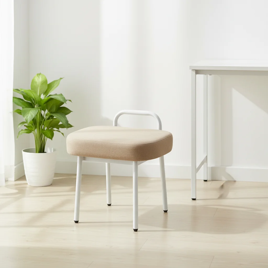 

Легкий табурет для макияжа и туалетного столика из роскошной ткани в современном дизайне с спинкой для спальни и отеля