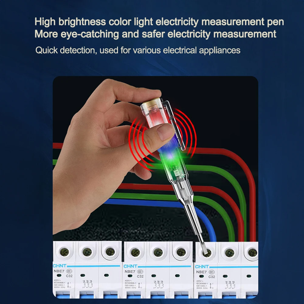 DC12-24V AC24-250V Voltage Tester Pen Non-contact Induction Power Detector Pencil Electric Screwdriver Probe Circuit Indicator