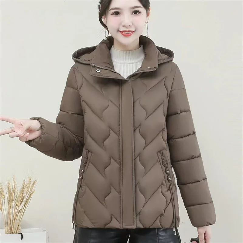 Middle-aged And Elderly Mothers In Autumn And Winter Of 2024 Wear Cotton-padded Coat Foreign-style Small And Cotton-padded Coat