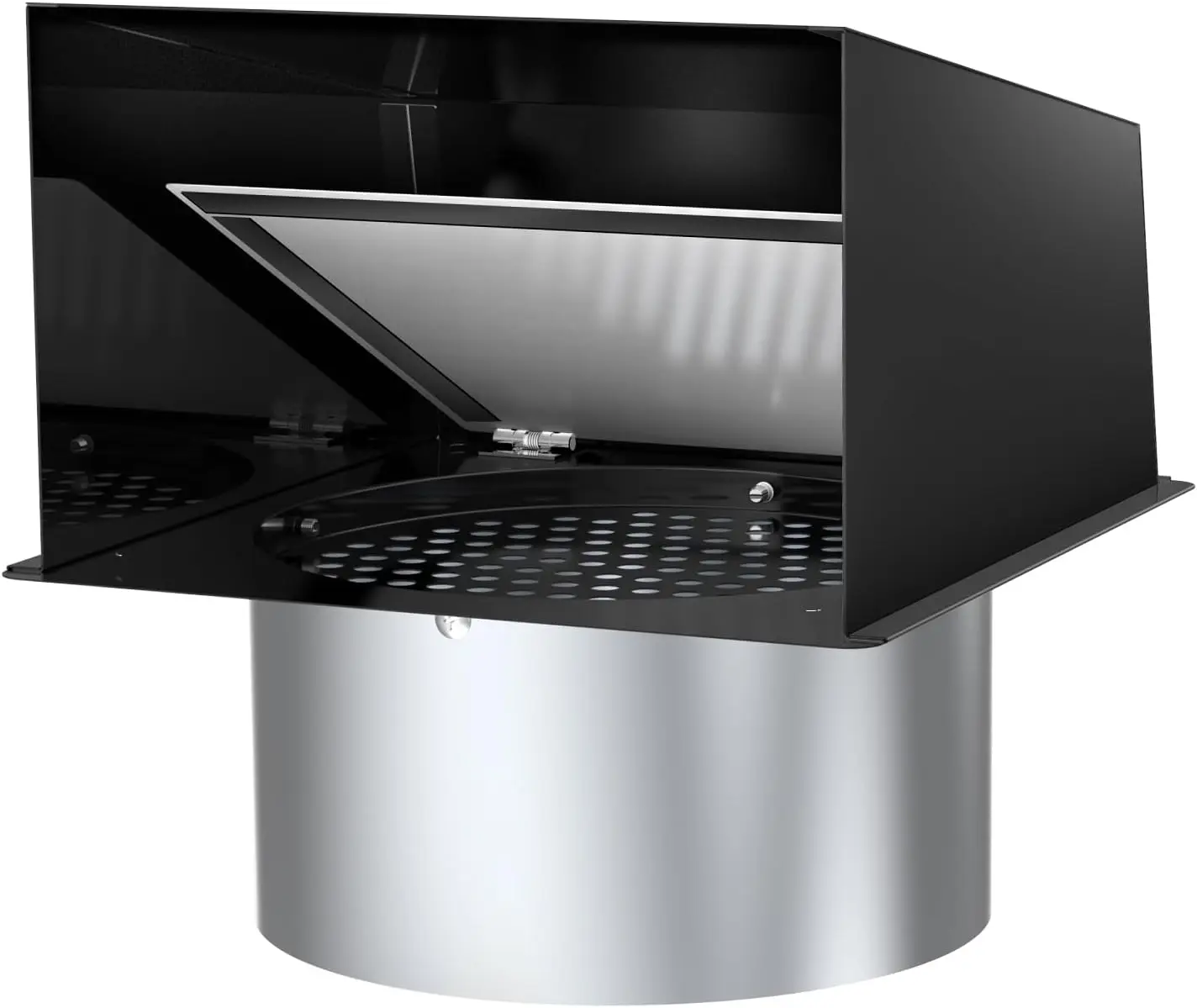 

6-дюймовая настенная вентиляционная решетка с экраном и заслонкой, черная, для кухни, ванной комнаты, прачечной