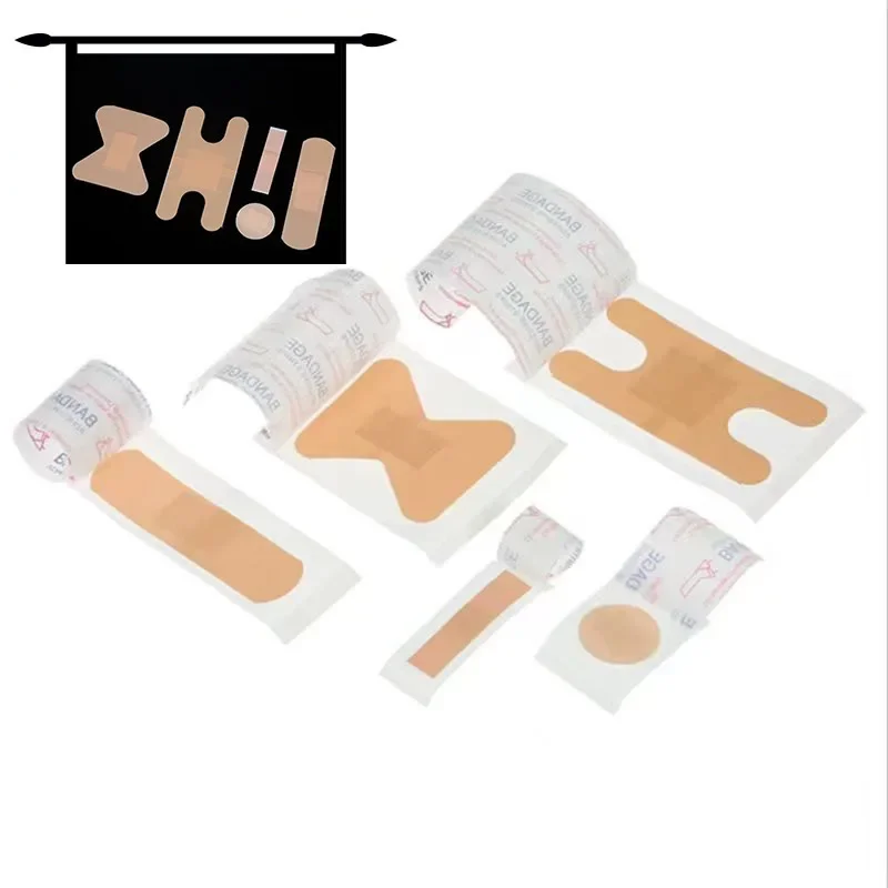 Impermeável primeiros socorros para casa, gesso ferida, band-aid, Knuckle Patch, kit de emergência, viagem acessórios, 5 estilos, 100PCs