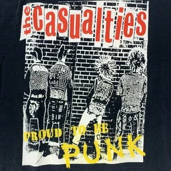 Vintage 90S The Casualties Punk Rock Band Short Sleeve Shirt Xl Made In Usa