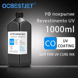 Primer de pré-revêtement UV pour imprimante à plat UV, encre de durcissement pour l'impression sur verre, céramique et métal acrylique, 1000ml