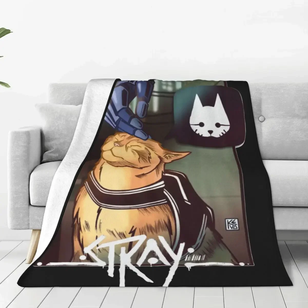 Stray Cat Game Blanket Plush Awesome Warm Throw Blanket for Home Spring Autumn