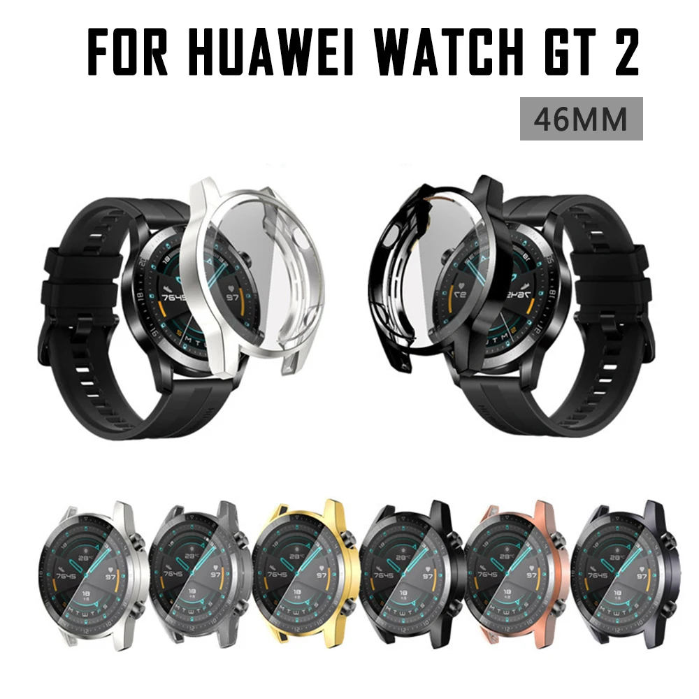 RYRA TPU Protective Case For Huawei Watch GT2 46mm Soft Full Screen Protection Watch Protector Cover Smart Watch Accessories