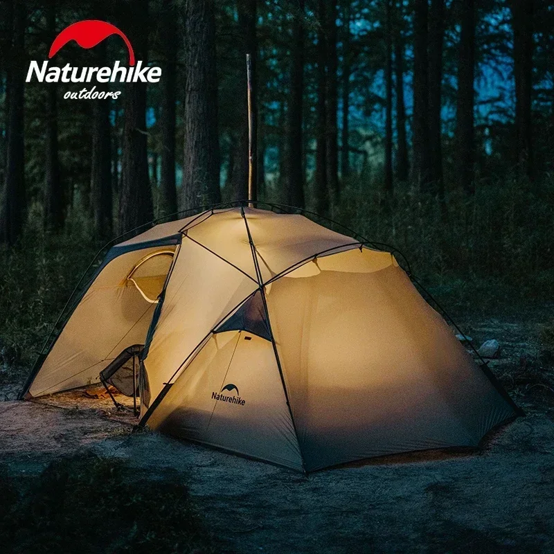 

Naturehike Camping Tent Ultralight Silicon Coated Outdoor 4 Season Tents Waterproof 15D Nylon Double Layer 2 Person Hiking Tent