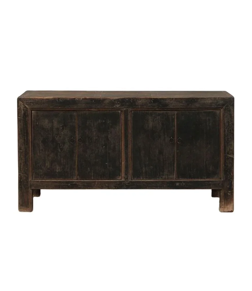 Furniture Vintage Rustic Shabby Chic Black Cabinets Sideboard