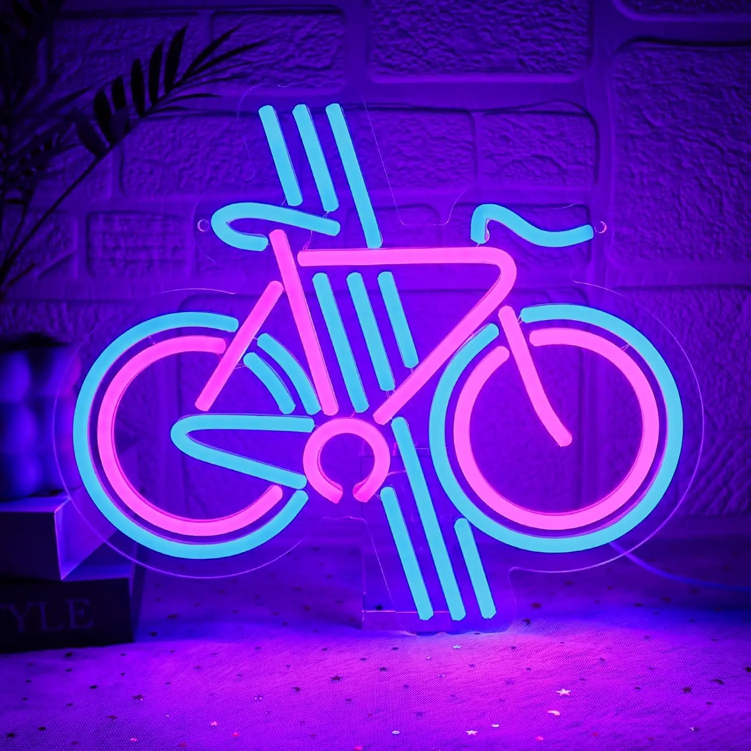 Insegna al neon per bici Luce al neon a LED per bicicletta dimmerabile per camera da letto Fitness Man Cave Bike Club Gym Shop Garage Sport Sala esercizi Decor