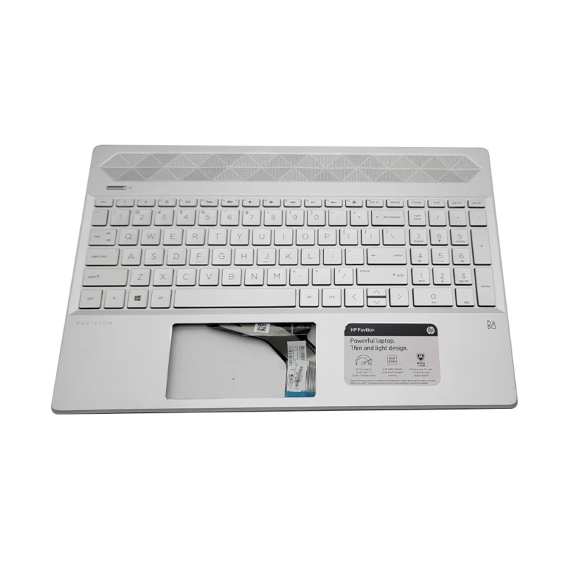 Para HP Pavilion 15-CS 15T-CS 15-CW PalmrestBackklit Teclado L24752-001 Prata EUA