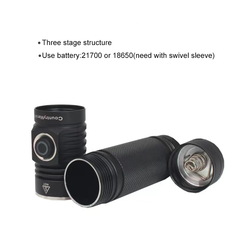 Countryman Direct Charge 21700 Strong Light Flashlight SFT40/SST40.2/XHP50.2 Portable Small Straight Led Torch Cycling Camping