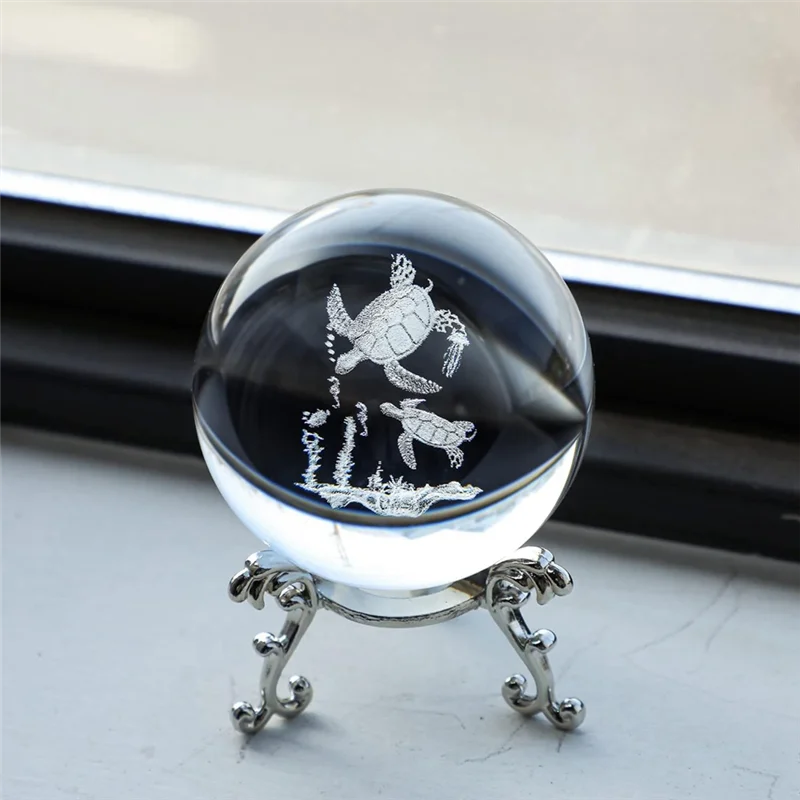 PB-3D Laserowo Grawerowana Kryształowa Kula Dekoracyjna w Kształcie Gwiazdy 60mm Szklana Kula Podpórka do Papieru ze Stojakiem Dekoracja Artystyczna Rękodzieło E Trwałe