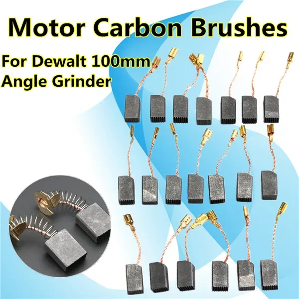 For Dewalt 100mm Angle Grinder 20 Pcs 13.6 x 7.8 x 6.1mm Motor Carbon Brushes