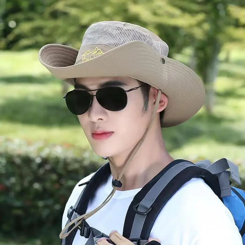 1PCS Summer UV-proof Big Eaves Hat Summer Sunshade Fisherman Sunscreen Outdoor fishing Waterproof Quick drying Breathable Cap - view 2