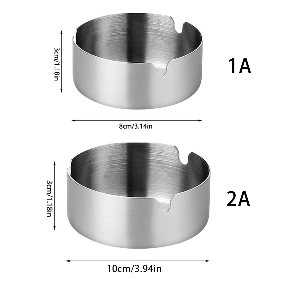 8/10Cm Easy Cleaning Ashtray Fly Ash Proof Ash Tray Portable Stylish Smoke Holder Cigarette Accessories