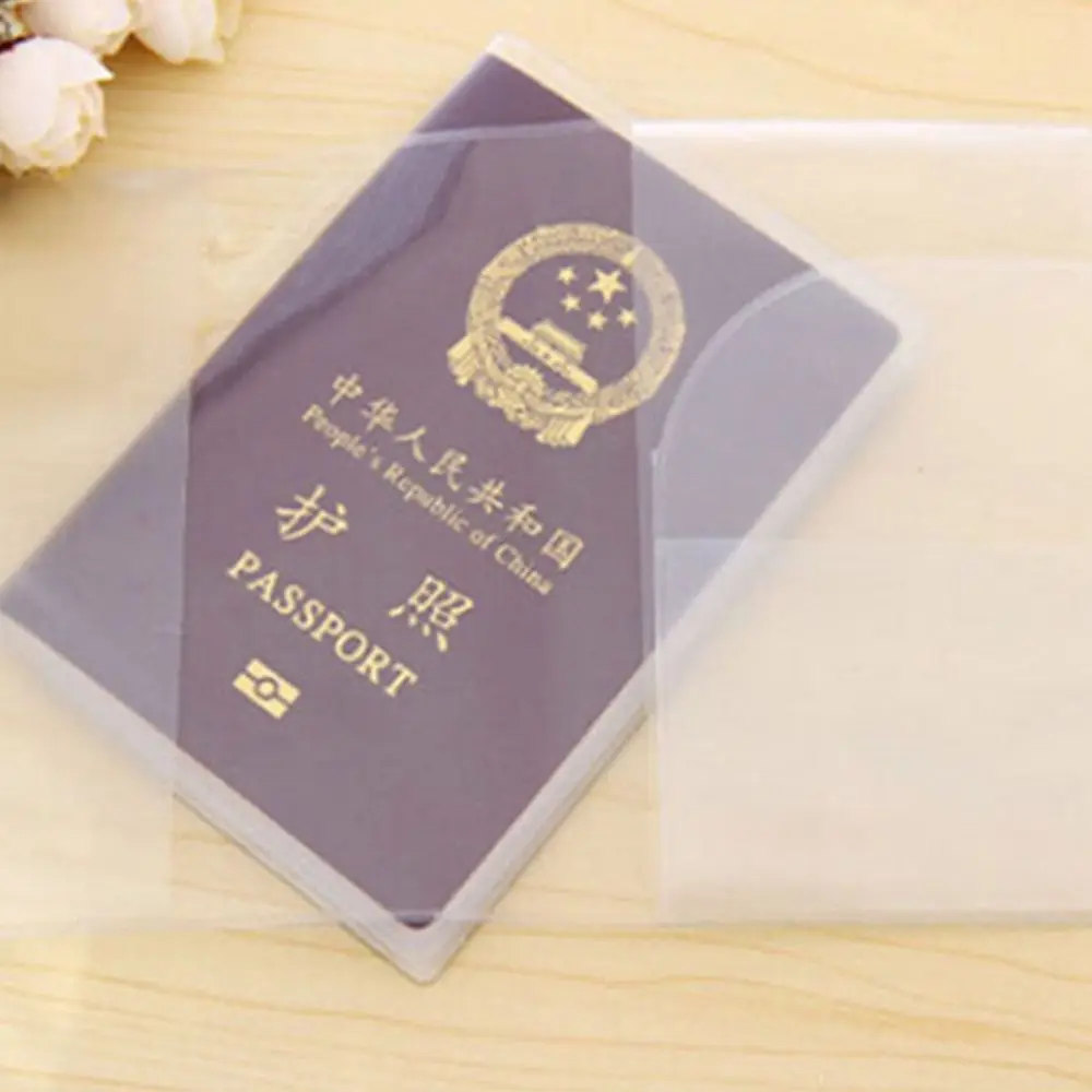 Protective Bags Sleeve Travel Organizer Clear Waterproof ID Card Protective Case Transparent Holder Passport Case