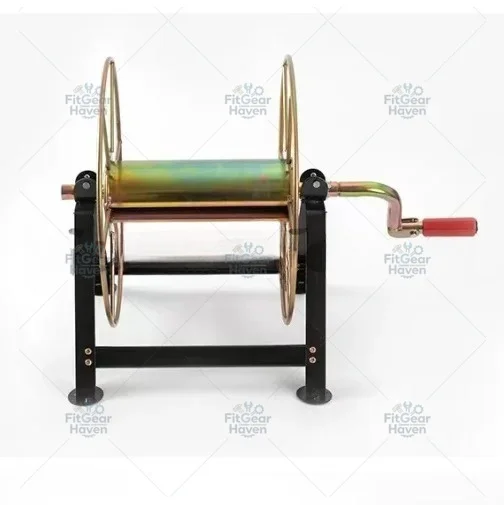 Agricultural farms use power sprayers, hose reels, hand crank hose reels.
