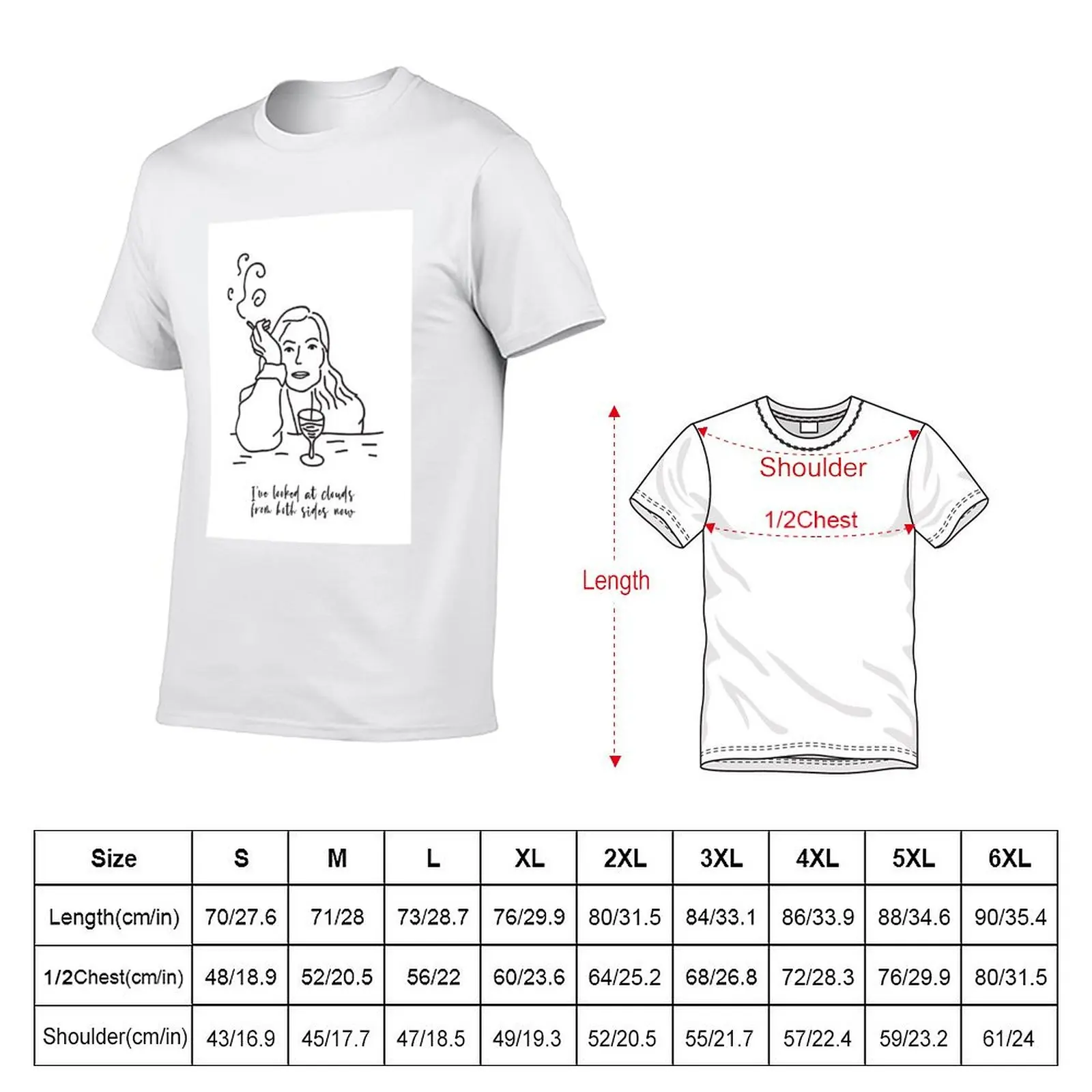 Joni Mitchell Poster - Joni Mitchell print, Minimalist art, Line art, both sides now lyrics T-Shirt