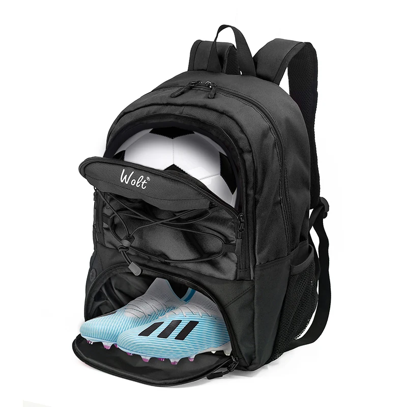 WOLT | Youth Soccer Bag - Soccer Backpack & Bags for Basketball, Volleyball & Football Sports, Includes Separate Cleat Shoe and