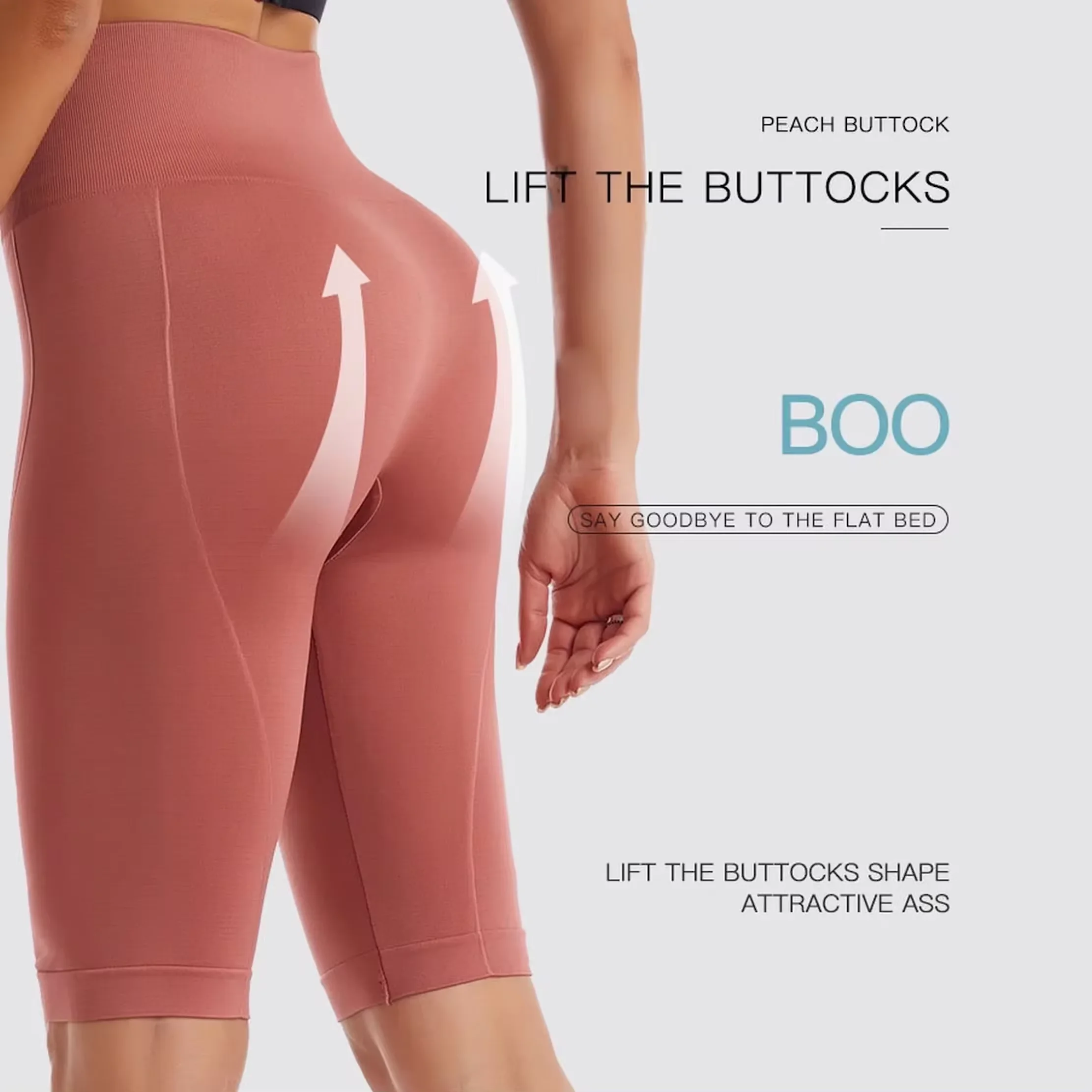 Women Naked Feeling Workout Push Up Leggings Tummy Control Yoga Running Fitness Gym Slim Pants High Waist Sports Biker Shorts - Image 3