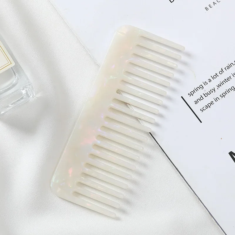 2024 New Popular Hair Comb Hot Acetic Acid Sheet Comb Anti-static Marble Pattern High-grade Boutique Head Comb